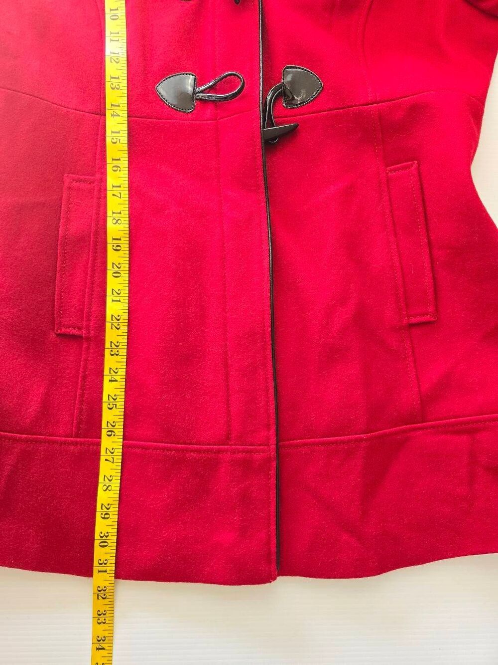 Guess Pea Coat Red Sz XL Wool blend - Picture 11 of 11
